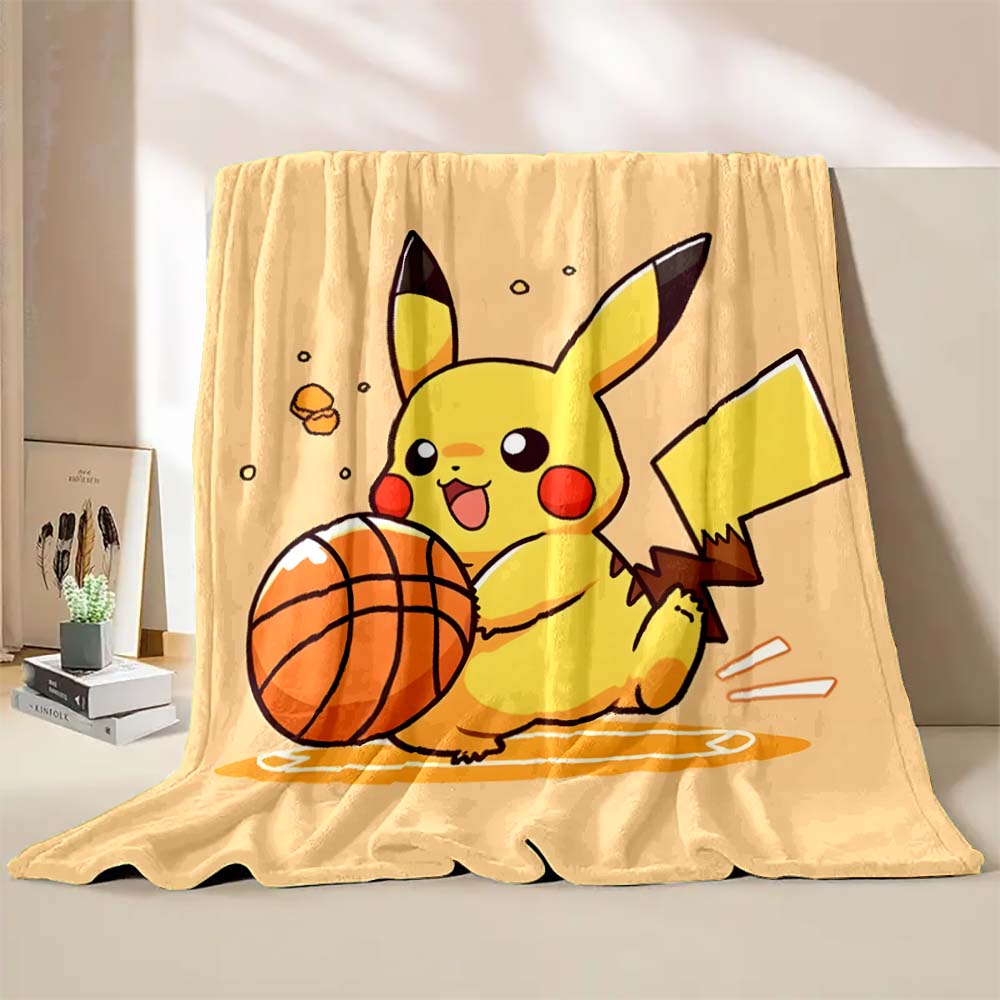 1PC Pokémon Pikachu Pattern Blanket Warm Soft Fluffy Kids and Adults Sofa Bed Throw Blanket Outdoor Travel Camping Luxury Gifts