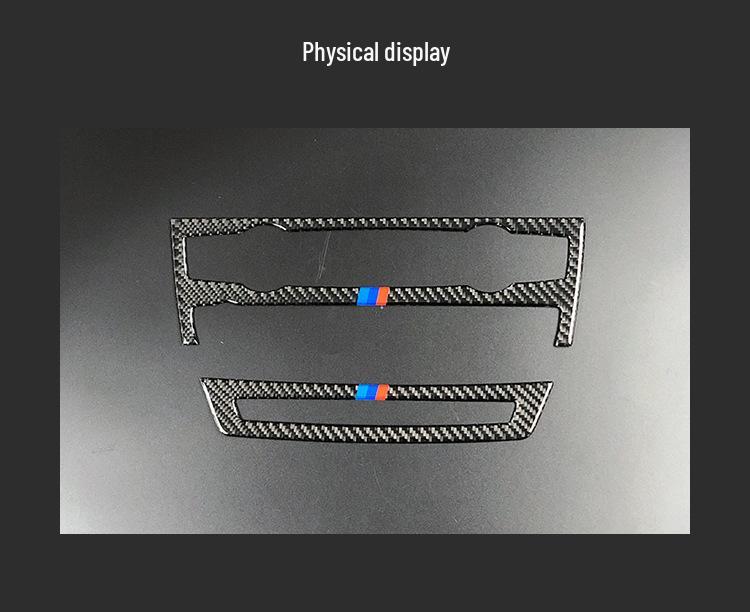 Compatible BMW X5/X6 E70/E71 Carbon Fiber Center Console Air Conditioning CD Panel Interior Modification Kit
