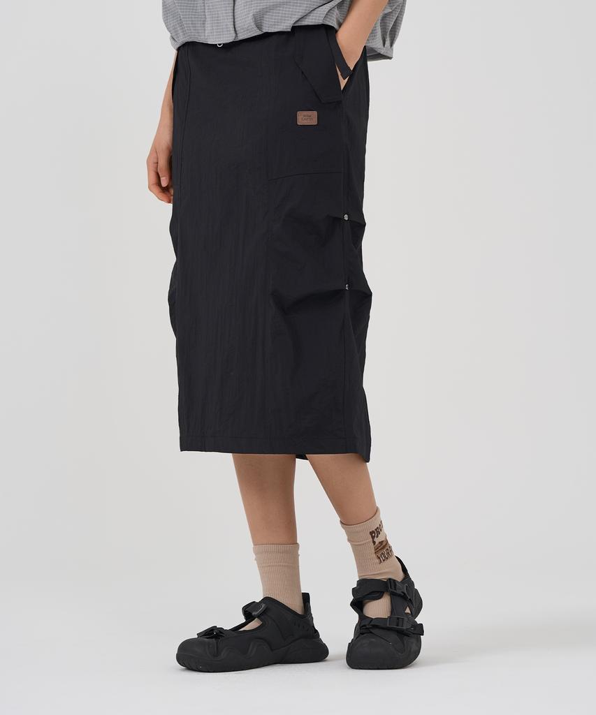 BBC EARTH W String Parachute Skirt_Black