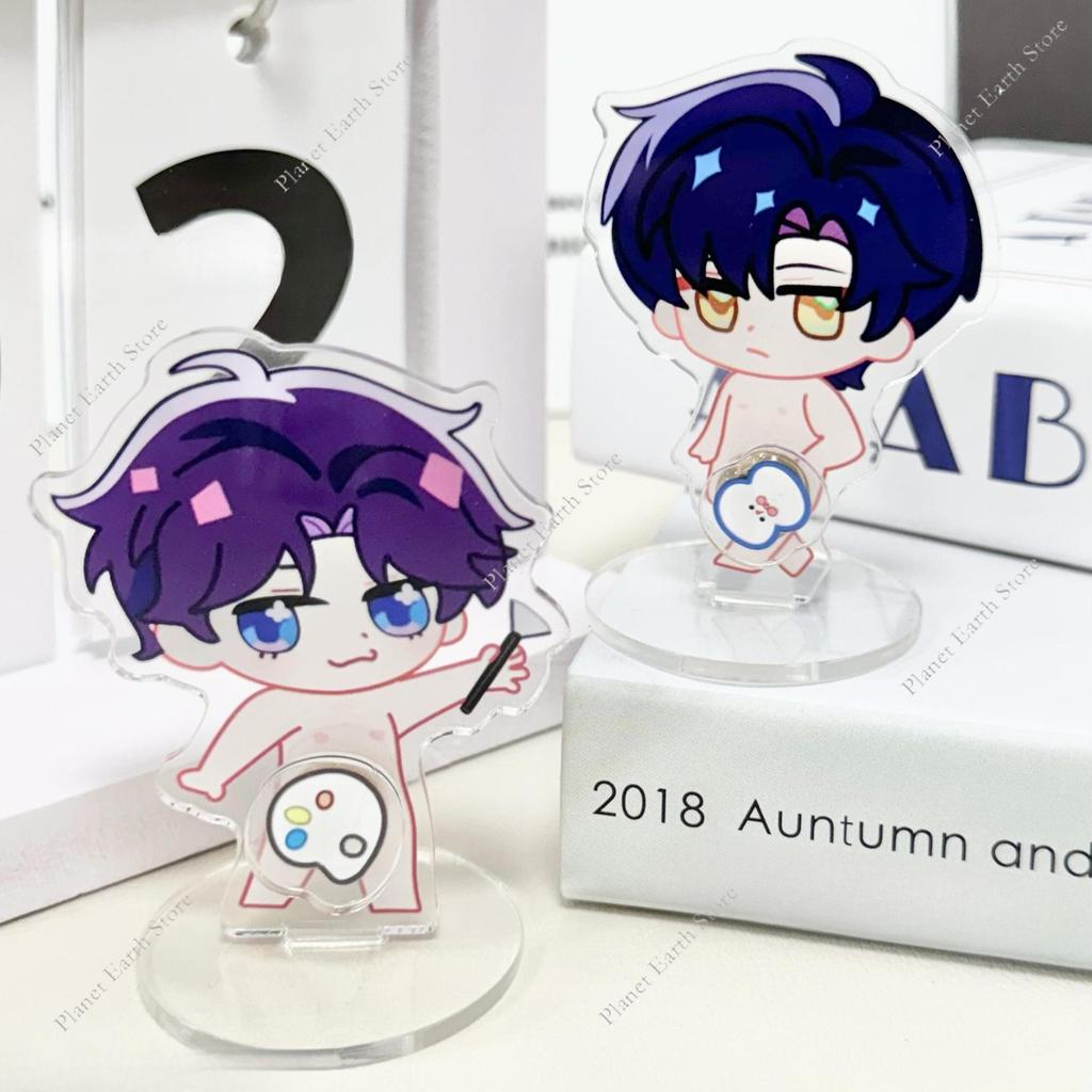 1/4Pcs Game Love and Deepspace Sylus Xavier Zayne Rafayel Cosplay Figure Stand Rotate Standing Plate Ornament Cartoon Gifts New