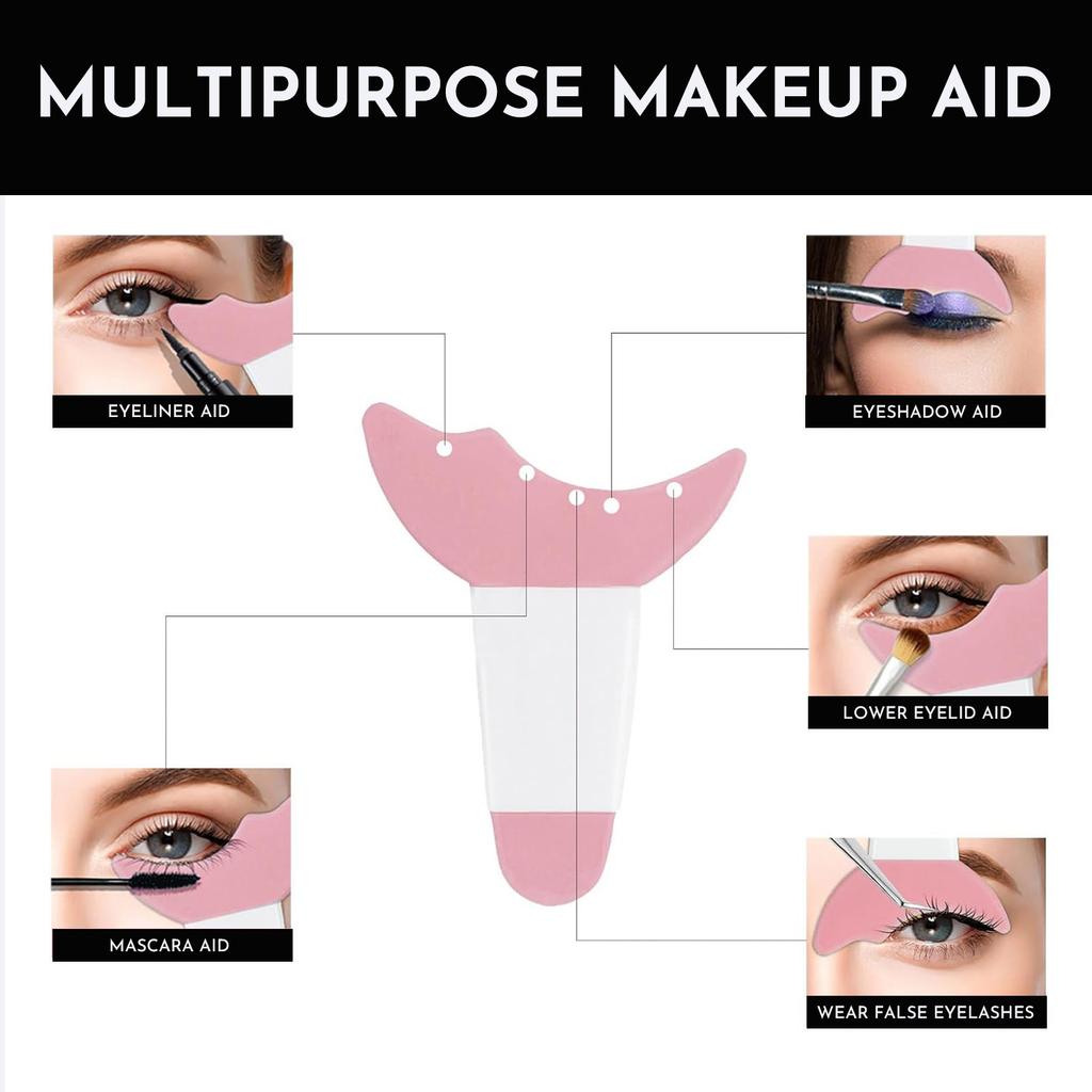 Silicone Eye Makeup Guard Tool(7 Colors) – Eyeliner, Eyeshadow & Mascara Shield Aid Guide Tool – No Smudge, Reusable, Soft & Flexible Beauty Assistant