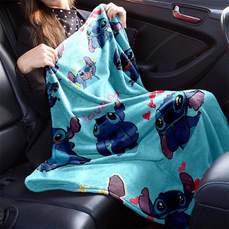 1pc Stitch Printing Blanket - Soft, All-Season Throw for Office Blanket, Personalized Gift with Adorable Cartoon Design