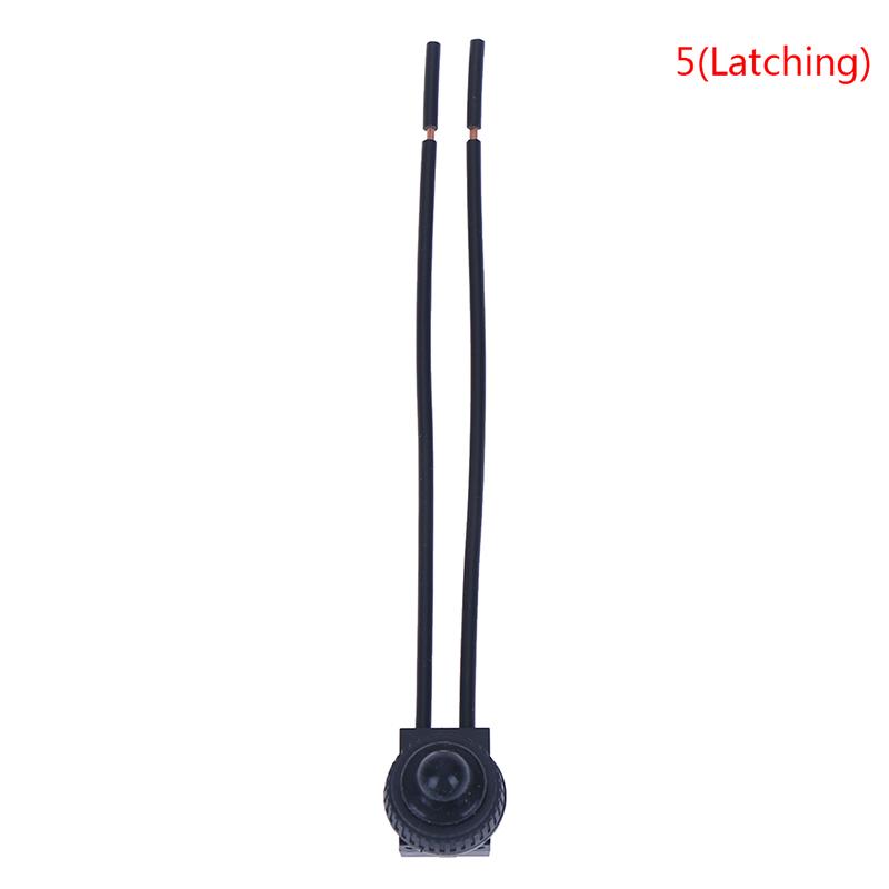 Interruttore On-Off a Pulsante Impermeabile 220V con Cavo di Collegamento 4" Nero