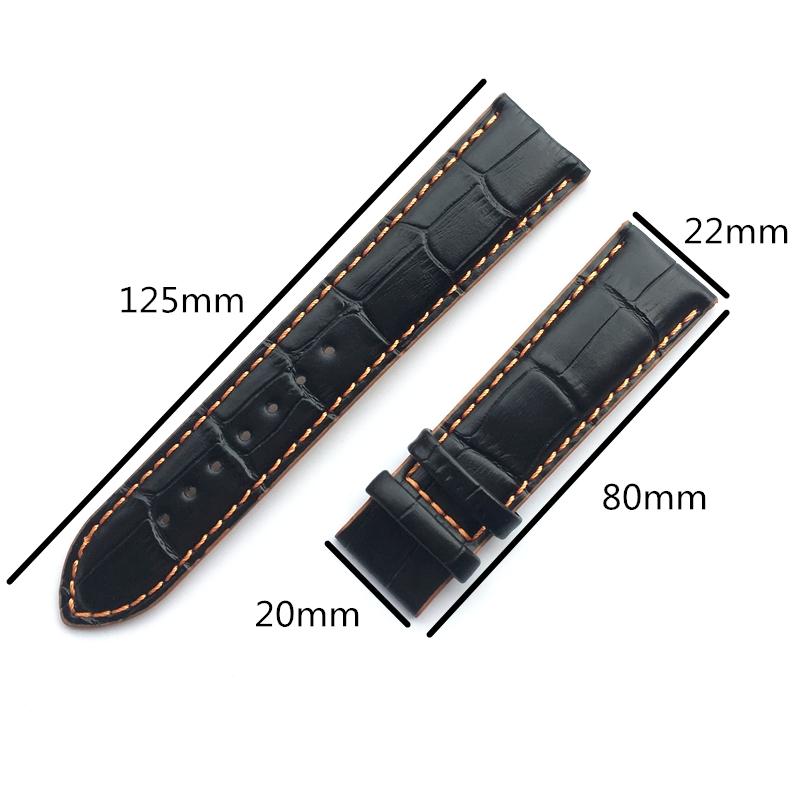 Кожаный ремешок для часов 22 мм для Mido Multifort M005 Series M005930 — фото 5