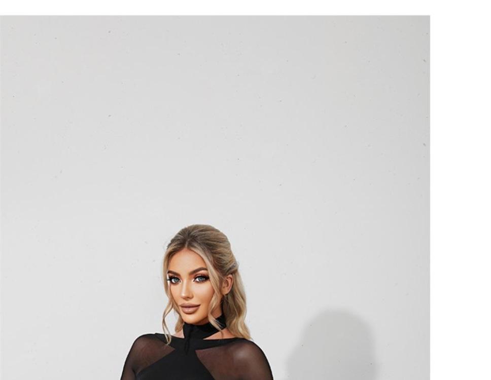 Latin Dance Criss-Cross Back Long Sleeve Leotard with Chest Pad - Women's Style for Southeast Asia, Europe & America.