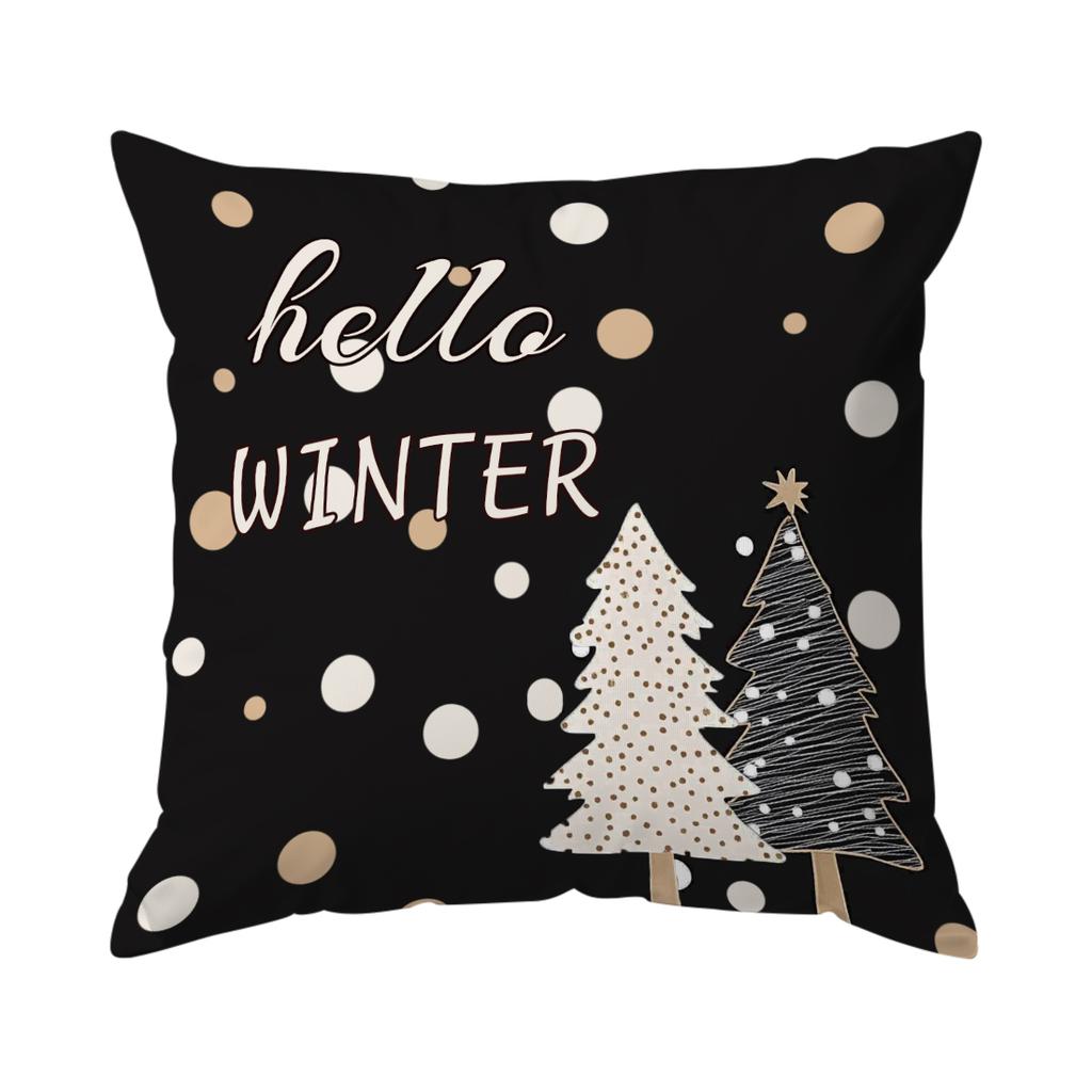 Christmas Tree Pillowcase Bedroom Sofa Cushion Cover 100% Polyester Living Room Cushion Pillowcase Home Decor