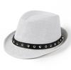 Hat Women's Summer Fashion British Top Hat Breathable Sun Hat Rivet Jazz Hat Men's Trend Straw Top Hat