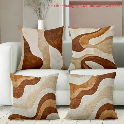 Modern Pattern 2D Flat Printing Home Decoration Polyester Pillowcase, Sofa Decoration Cushion Cover, Bedside Throw Pillow