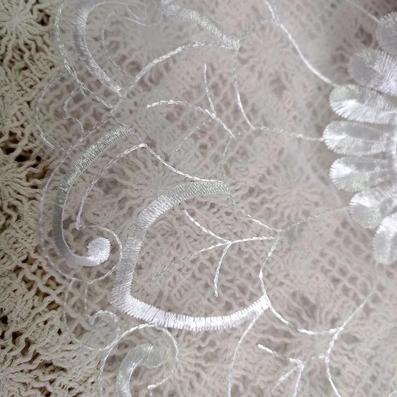 Beautiful White Embroidery Coffee Cup Mat 33cm Round Floral Lace Mat Vase Coffee Cup Mat Home Decoration