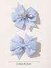 20Pcs/set 2.5inch Cheers Bow Hair Clip for Kids Girls Solid Color Grosgrain Ribbon Hairgripes Headwear Hair Accessories