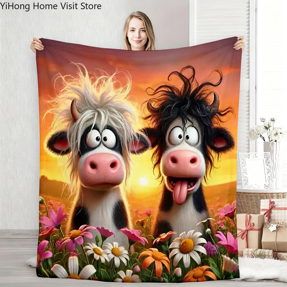 Throw Fluffy Soft Sofas Blankets Animal Cattle Home and Decoration Sofa Blanket Bedspread On the Bed Anime Bedspreads Picnic Nap