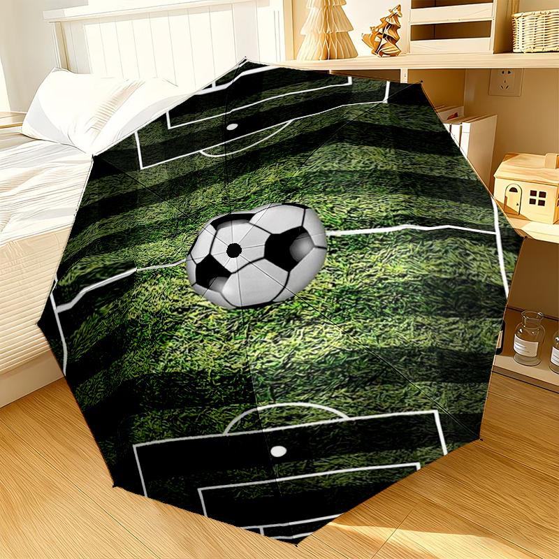 Basketball On Fire And Ice Umbrella 8-Frame for Travel, Camping, Casual Lightweight Portable Umbrella, Essential for Every Family Holidays Gift