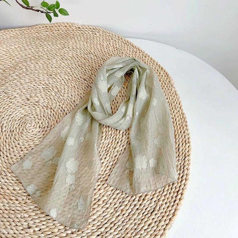 Vintage Dünner Atmungsaktiver Dekorative Schal zum Schutz des Halses für Damen