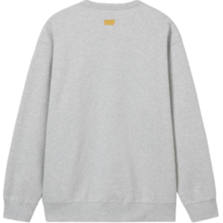 Levis SS25 New Year Limited Edition Drawstring Printed Pattern Crewneck Sweatshirt Men Sweatshirt Gray 002V8-0002
