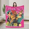 Muziekband Gorillaz Crew Flanellen Deken Zachte Plaid voor Buiten Vliegtuig Reizen Mode Bedsprei Sofa Bed Overtrek
