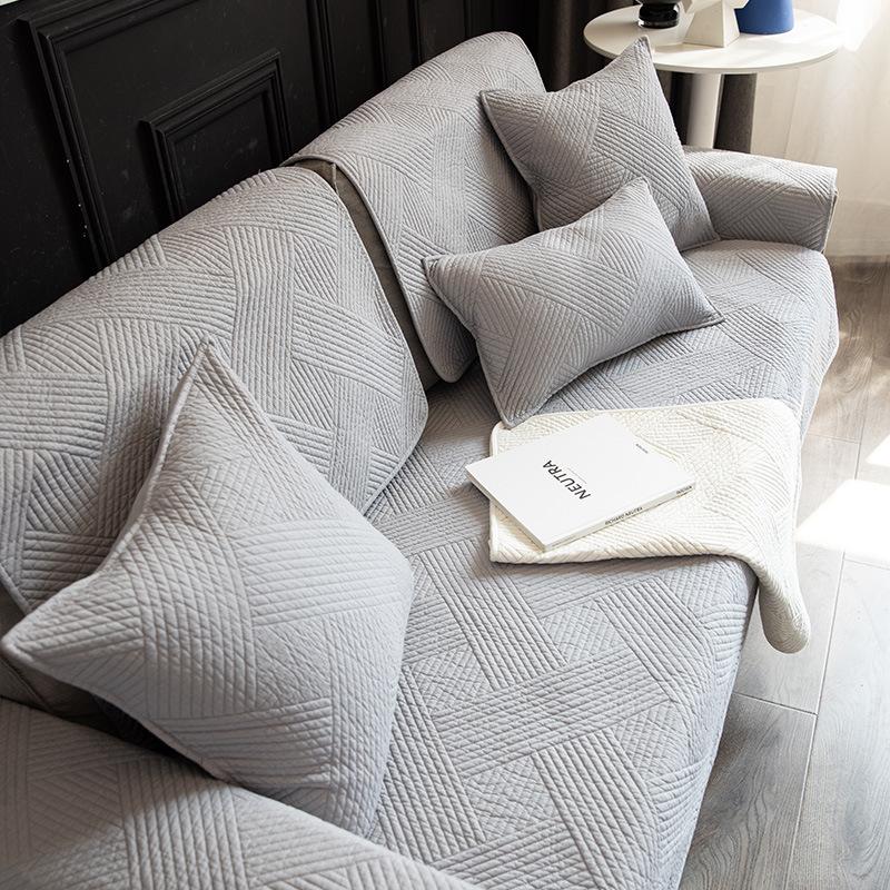Simple Non-slip Fabric Cushion with Cotton Four-season Universal Sofa Cushion Is Washed with Cotton Cover Towel At High Temperature.