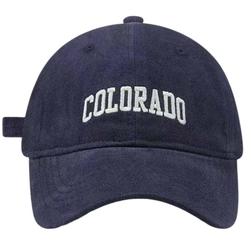 

Large-bodied Baseball Caps Solid Letter Embroidery Men Women Cap Sunscreen Adjustable Snapback Casual Outdoor Visor Hats Adjustable& 8Y темно-синього кольору
