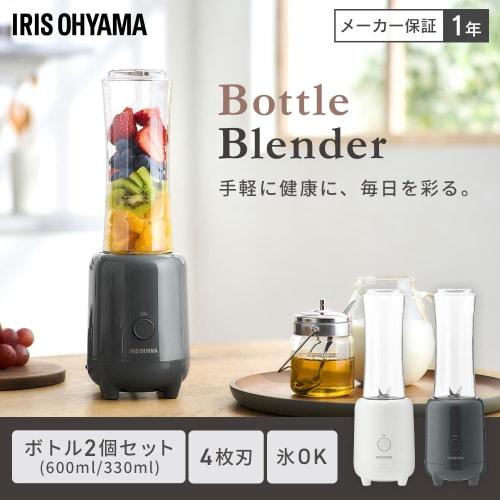 Iris Ohyama Mixer Juicer Hand Mixer Blender Hand Blender Smoothie Can Crush Ice Fruit White Large Capacity Small IBB-601-H Easy to Clean Portable Styl