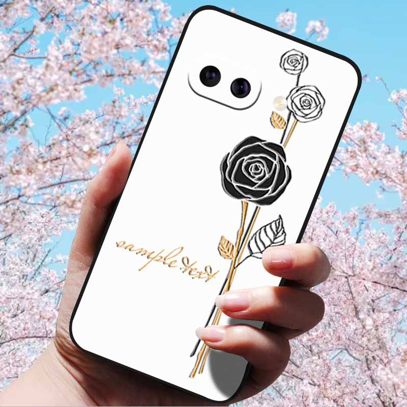 For Google Pixel 9a 3D Relief Flower Emboss Soft Silicone Case Cartoon Painted Back Cover for Google Pixel 9a 9 A 3D Relief Case