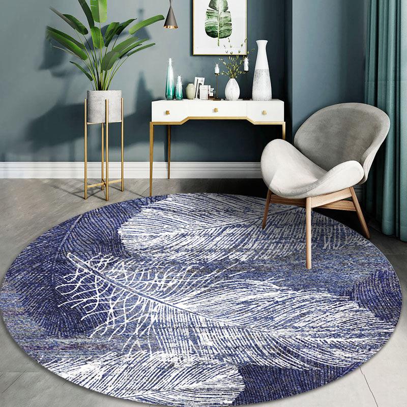 Nordic Round Carpet Cloak Room Computer Swivel Chair Mat Home Bedroom Bedside Mat
