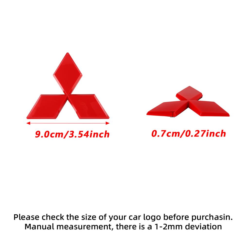 Car Logo Front Rear Stickers Decoration Badge Accessories For Mitsubishi 9 Ralliart ASX L200 Colt Outlander Pajero Lancer Cross
