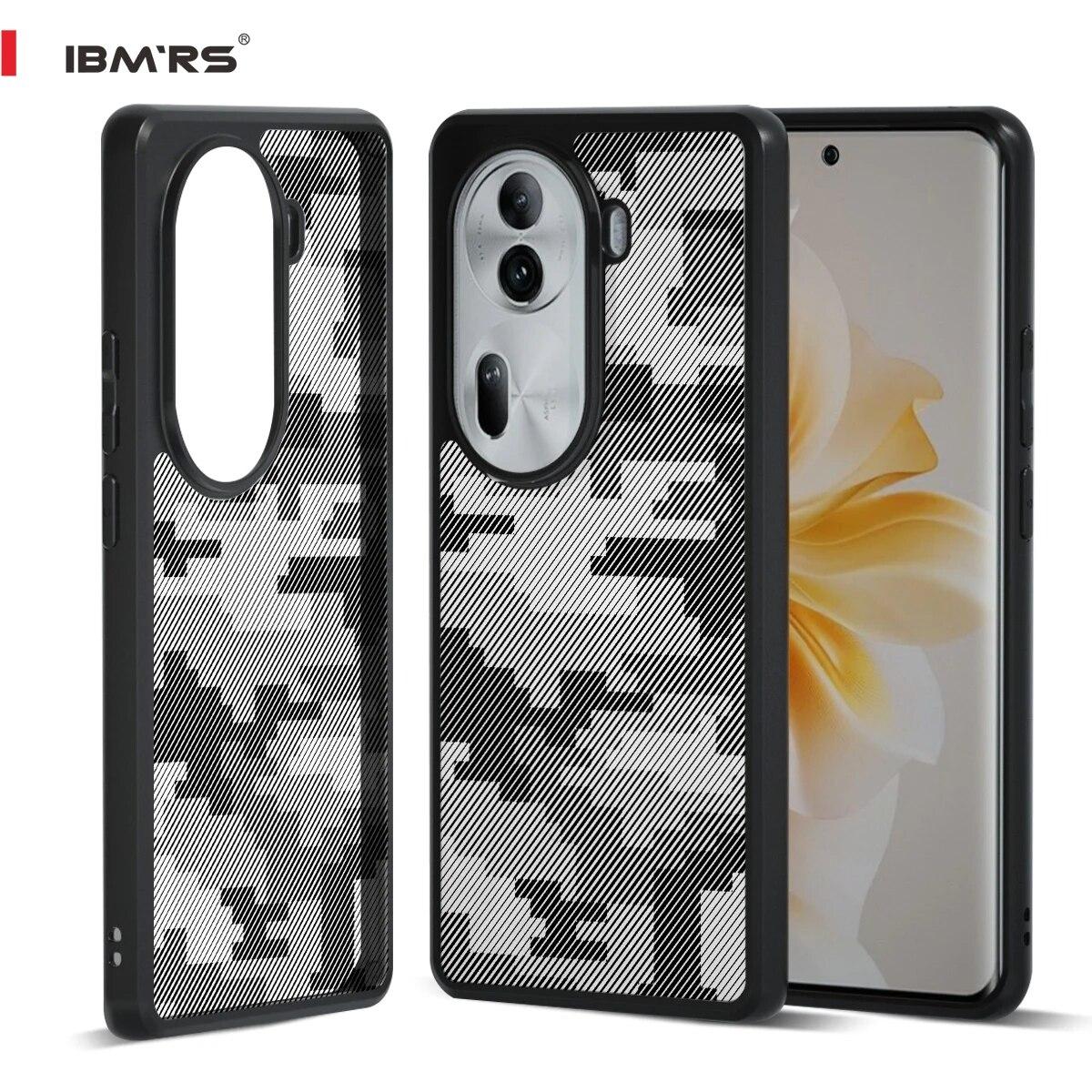 

(Comes with wrist strap)BMRS for Oppo Reno11 Pro 5g camo case, Clear Hard Back Protective Cover lattice camo