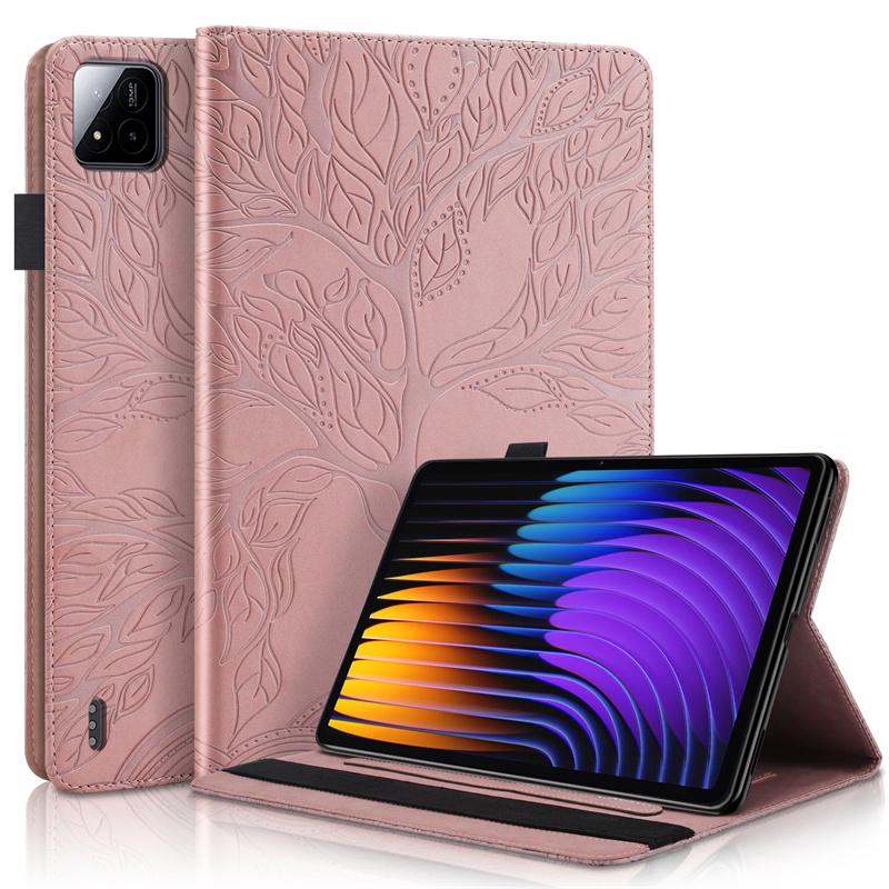 Tablet Funda For Xiaomi Pad 7 Case 11.2 inch Emboss Tree Flip Wallet Stand Case For Xiaomi Pad 7 Mi Pad 7 Tablet Cover Coque