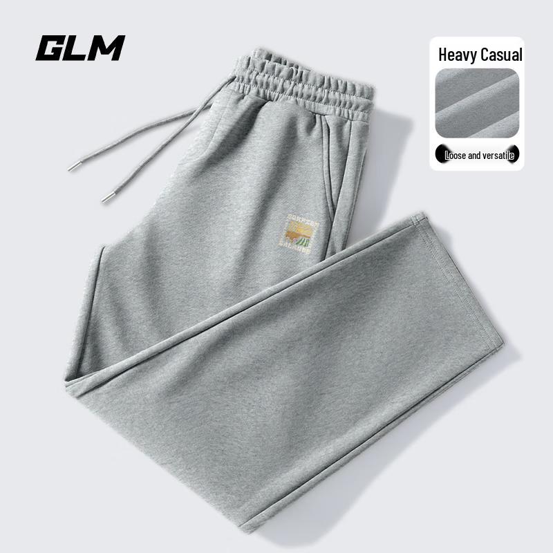 GLM Men's Loose Knit Straight-Leg Drawstring Trousers