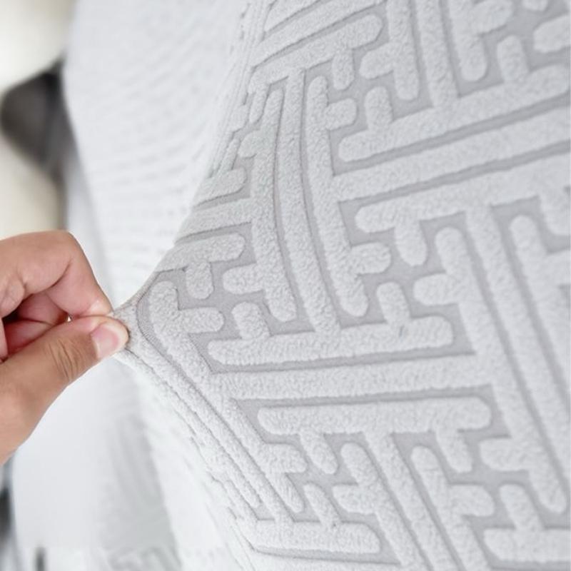 Nordischer Jacquard Bettkopfüberzug Stretch Inklusive Kopfteilbezüge Einfarbig Verdicken Nachttisch Rücken Staubdichter Schutzbezug