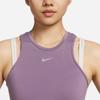 Nike Bedrucktes Schnelltrocknendes Rundhals Slim Fit Tanktop Damen Tops Staublila FB5271-536