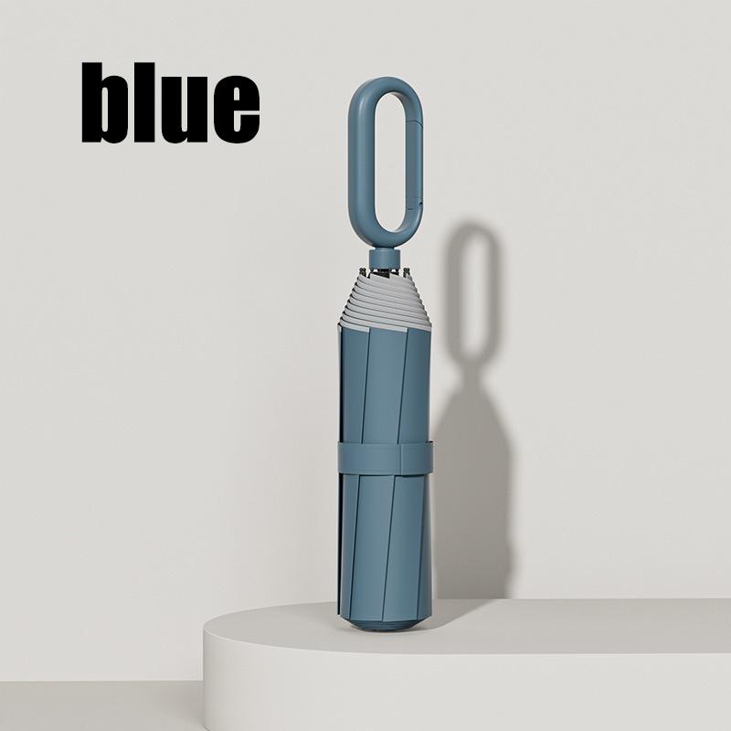 

Зонт с петлевой пряжкой, портативный, увеличенный, утолщенный, с усиленным крючком, складной, для дождя и солнца, двойного назначения, женский солнцезащитный зонт 8K синий