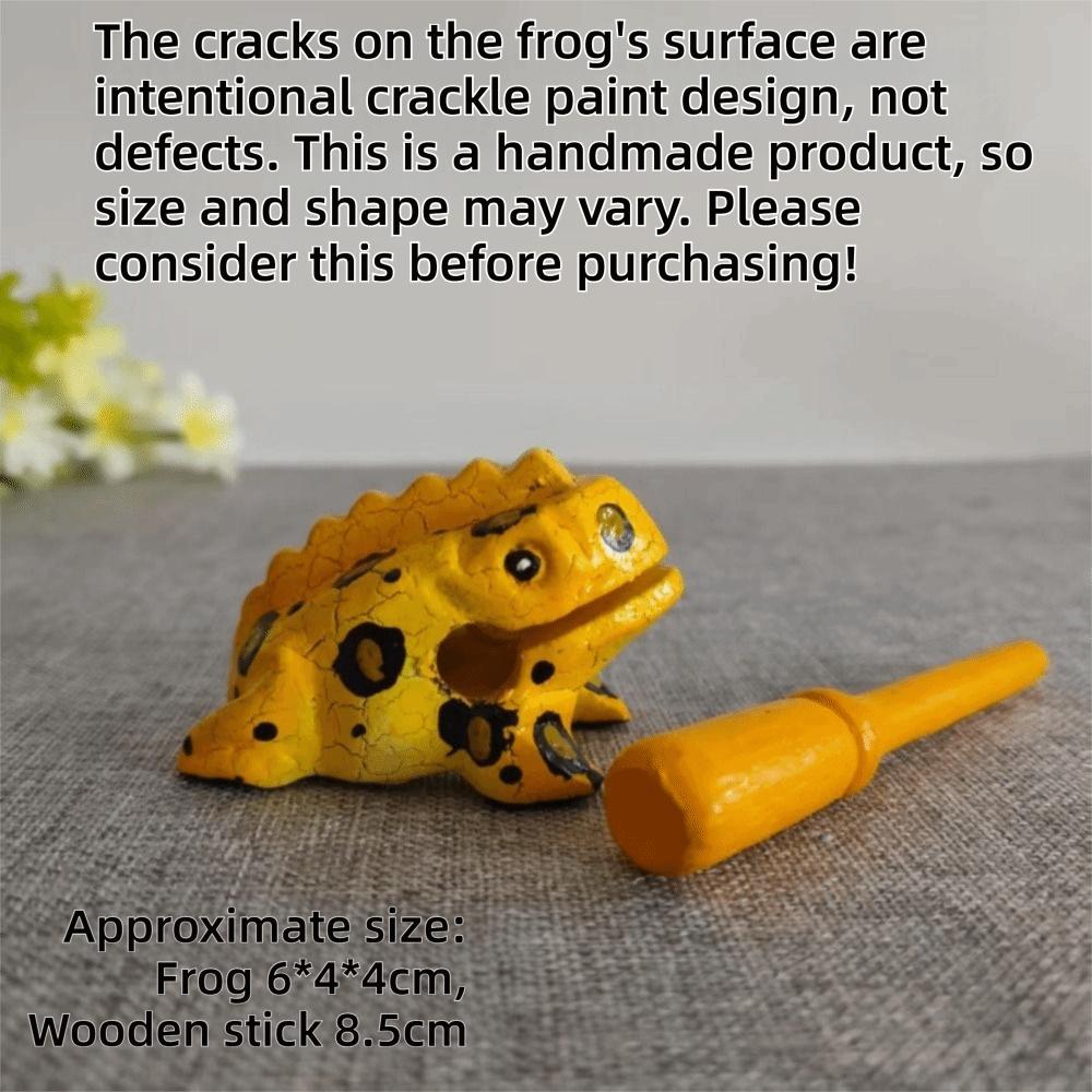 Lucky Frog Guiro Rasp Handcrafted Frog Rasp Musical Instrument Frog Musical Instrument Gifts жёлтый