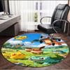 Pokemon Print Round Rug, Washable Floor Carpet, For Entryway Dorm Laundry Room Office Study, Home Decor Birthday Christmas Gift