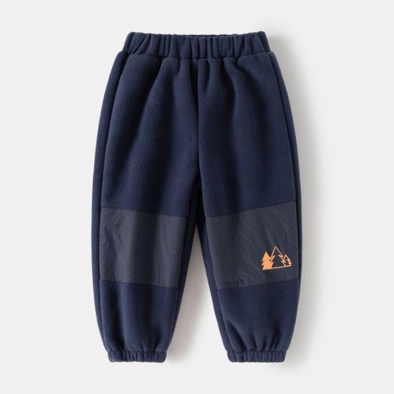 

Children s Thickened Fleece-Lined Casual Trousers with Warmth-Retaining Cuffed Legs for Autumn and Winter 90