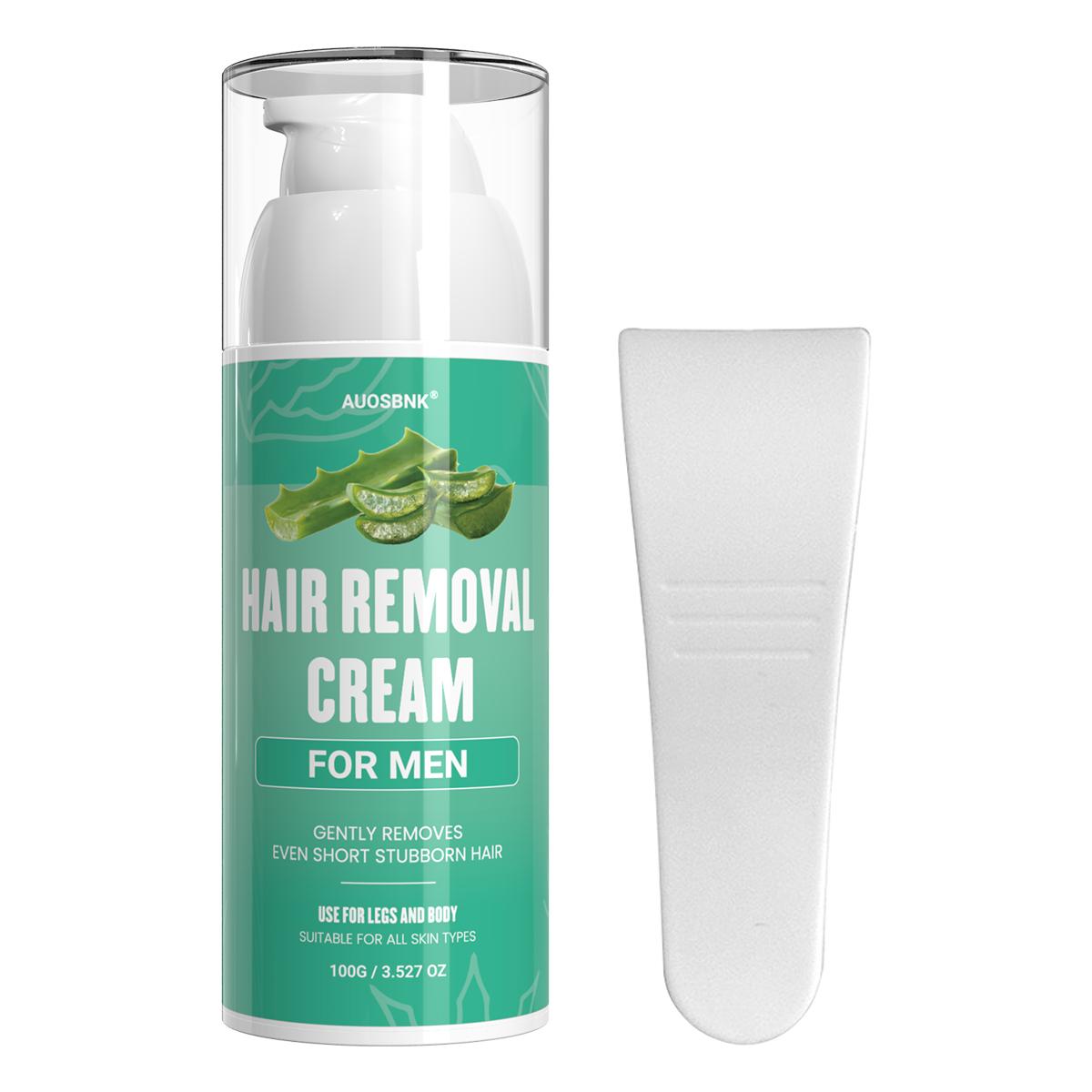 

Крем для удаления волос для мужчин, Депиляционный крем для мужчин, Крем для удаления волос со скребком, Увлажняющий с алоэ вера, Безболезненный, Увлажняющий - 100 г 100g