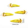 4 Pcs/Set Cute Cartoon Bees Hair Clips Yellow Water Drop Bang Side Clip For Girls Hair Accessories Daily Use