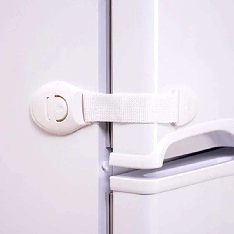 1/10Pcs Child Safety Cabinet Lock Kids Baby Drawer Door Cabinet Cupboard Toilet Safety Locks Plastic Security Protector Straps Set