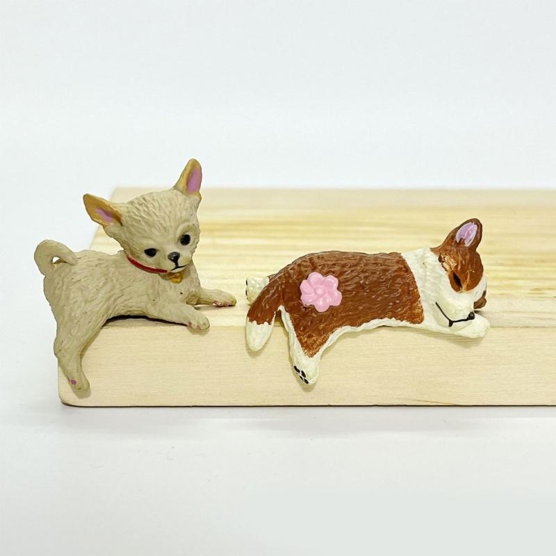Cats Fingurine Computer Monitor Decors Mini Dog Kitties Screen TV Decorations Personality Car Accessories Mascots Craft