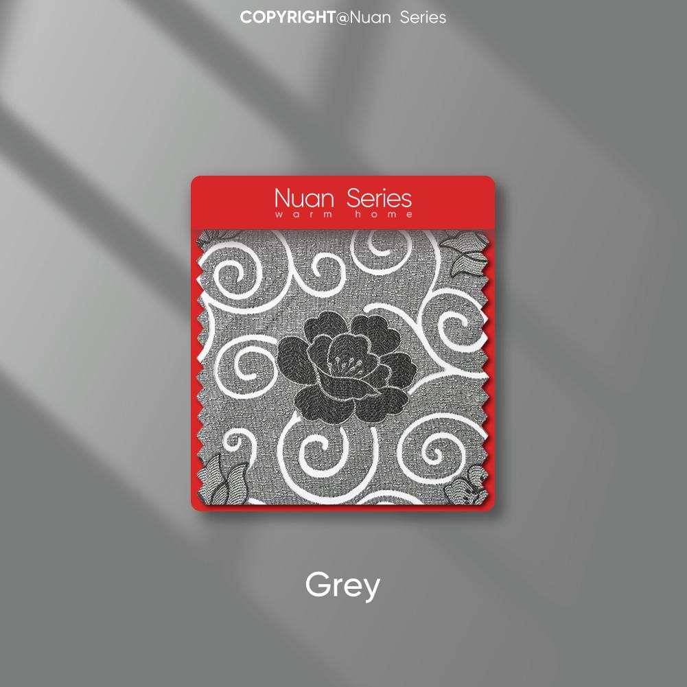 

1 шт. серия Nuan в европейском стиле, легкая роскошная ретро-жаккардовая штора с бусинами для украшения окна спальни, гостиной, домашнего декора W155cm x L125cm серый