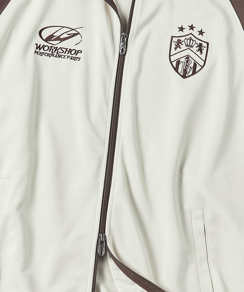 Travel Combination Raglan Jersey Track Jacket Brown