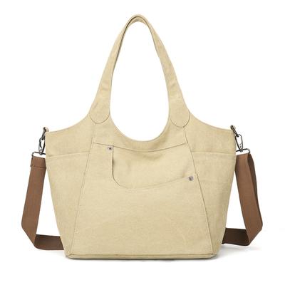 Borsa a Tracolla Grande Capacità in Tela Vintage Borsa a Mano da Donna