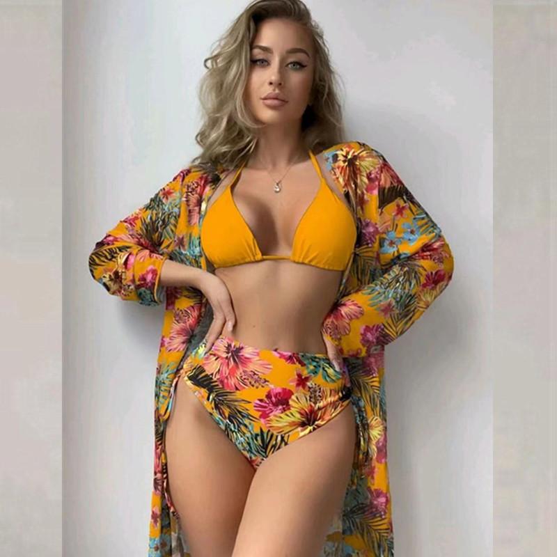 

3 упаковки, бикини на косточках, высокая талия, купальник, женский купальник с эффектом пуш-ап, бикини с открытой спиной, купальный костюм, пляжная одежда, летняя женская одежда XL