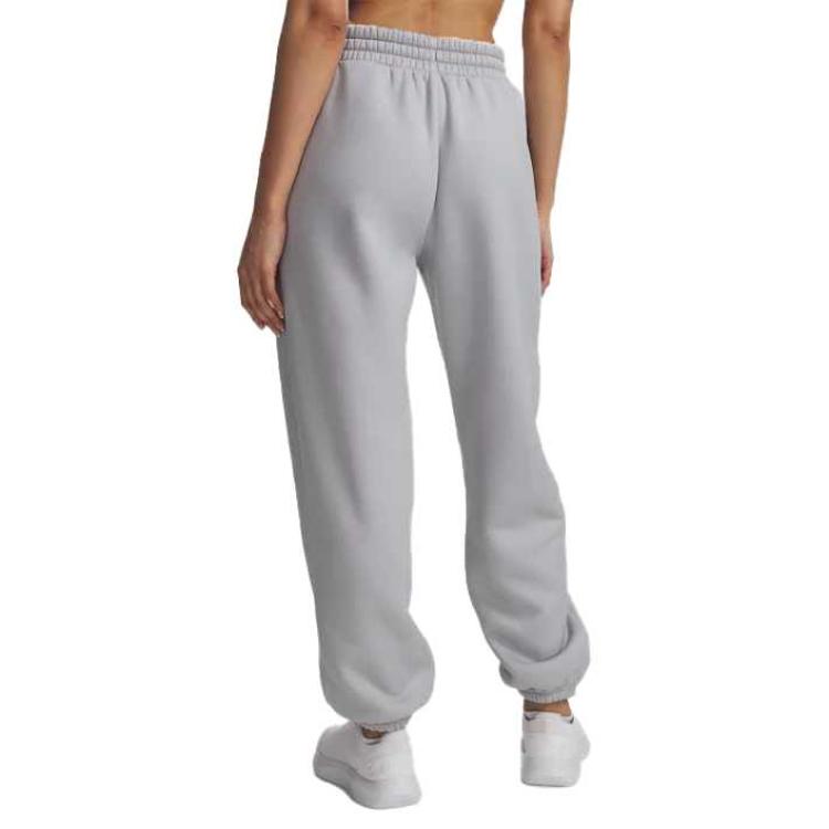 Under Armour Relaxed Joggers Armour Fleece Solid Color Drawstring Cuffed Loose Knit Sports Pants Women Bottoms 6004869-012
