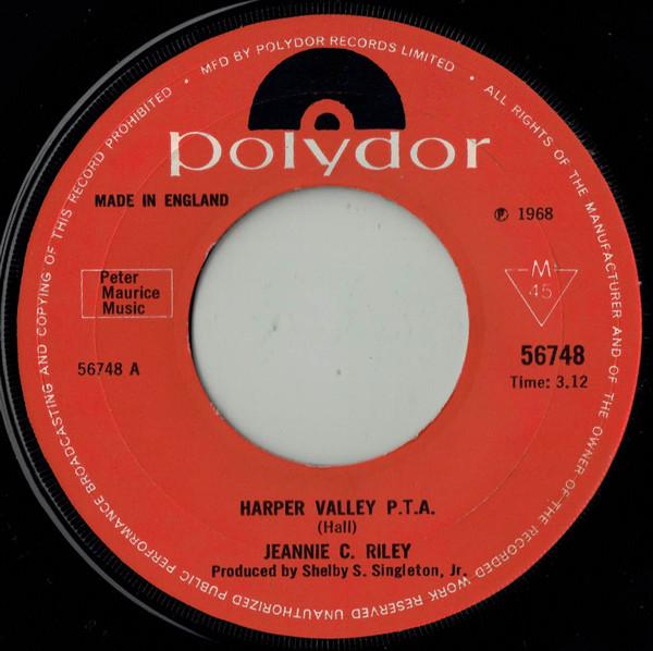 7inch Record JEANNIE C. RILEY - Harper Valley P.t.a. 56748 POLYDOR 1968 UK Country/Folk Used