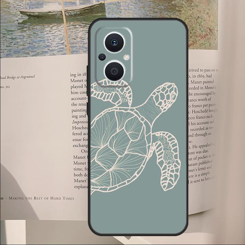 Schutzhülle mit Meeresschildkröten-Motiv für OPPO Reno 13F, 11F, 12F, 14F, 11, 12, 13, 14 Pro, 7, 8 Lite und OPPO Find X6, X5, X8, X9 Pro