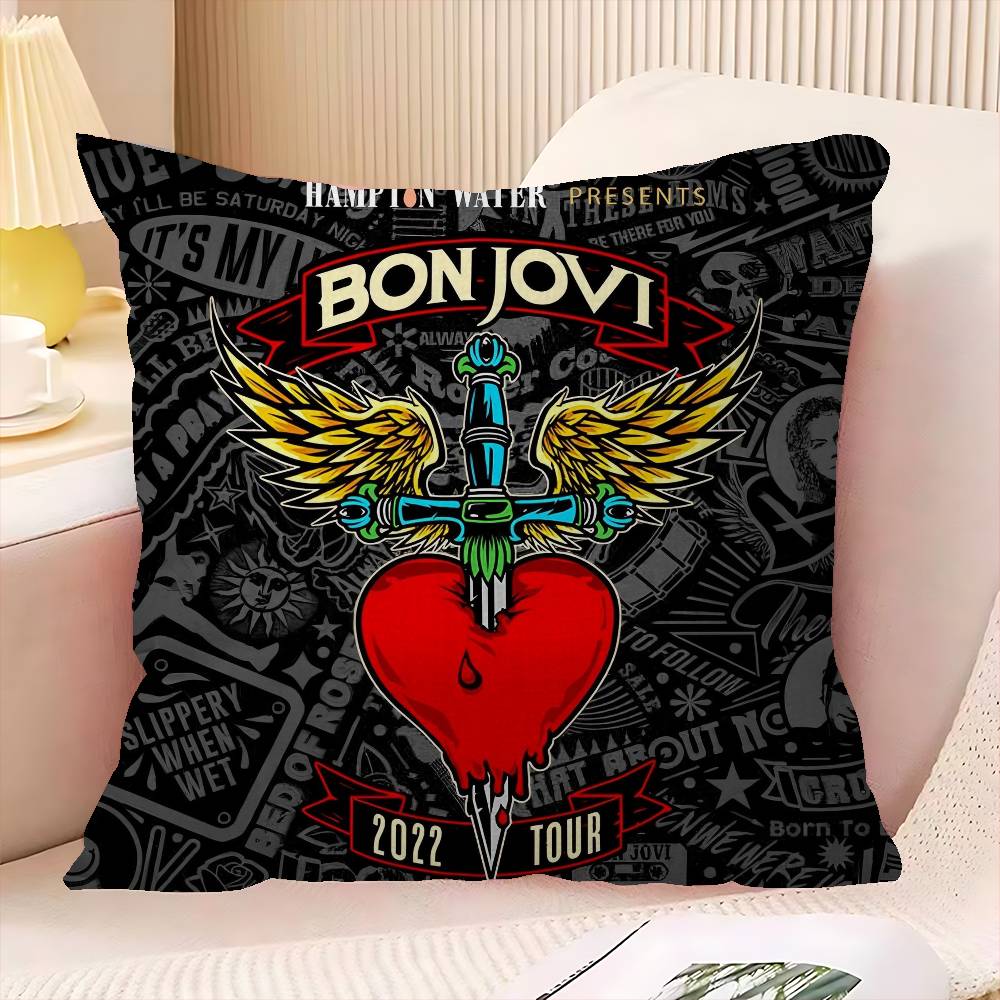 classic vintage BBON JJOVI BAND Personalized Pillow Cover Kids Bedroom Wild Party Decor Pillowcase kid Birthday shower Gift