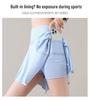 Women's Summer 2025 Quick-Dry Sportswear Set: Pleated Tennis Skort and Fitness/Yoga Outfit