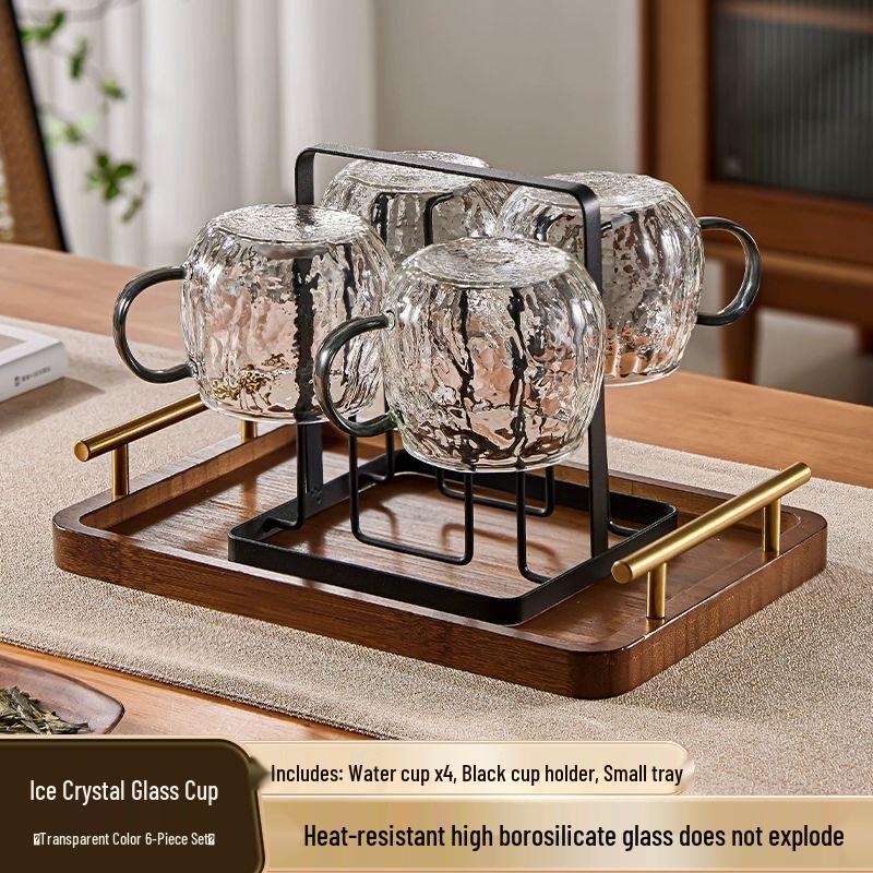 TXRMDX Elegant Glass Cup & Pitcher Set