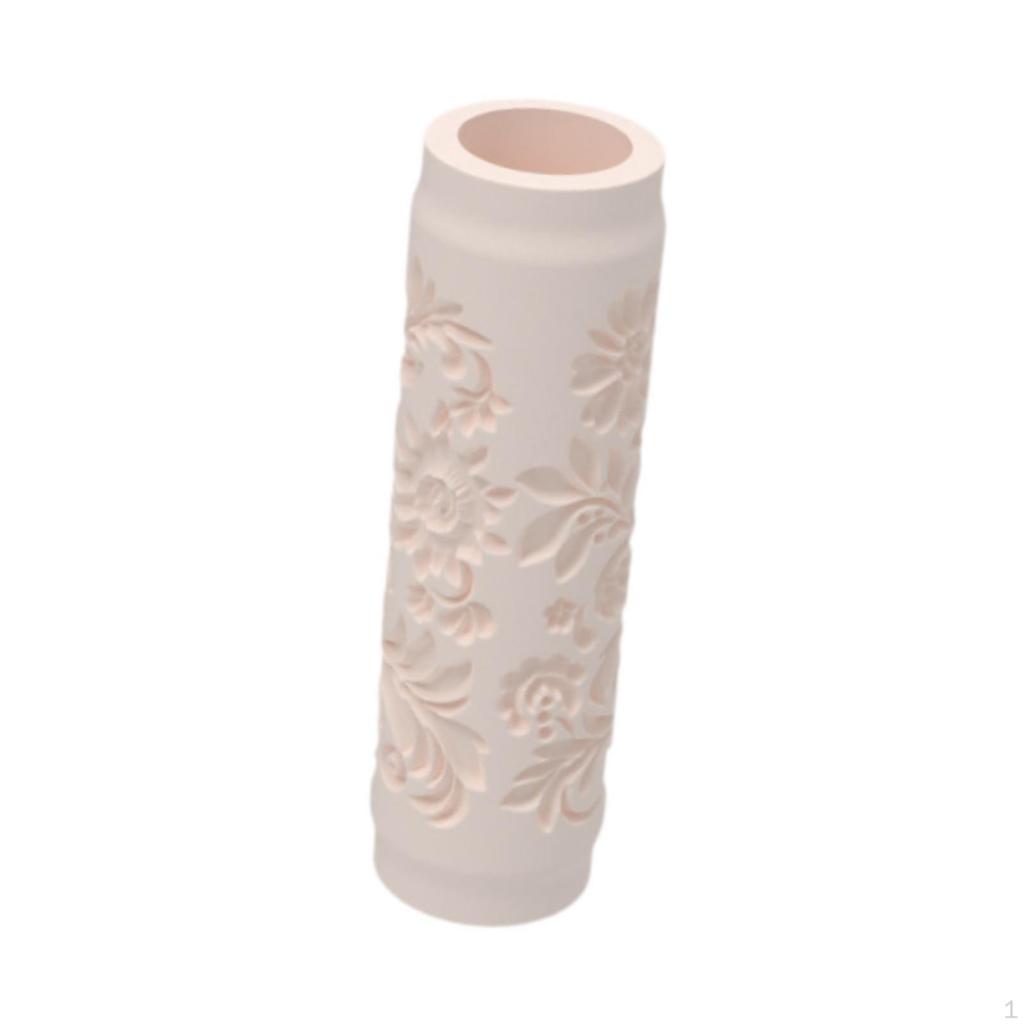 Clay Roller with Floral Pattern, Pottery Tool, Gift for Enthusiasts