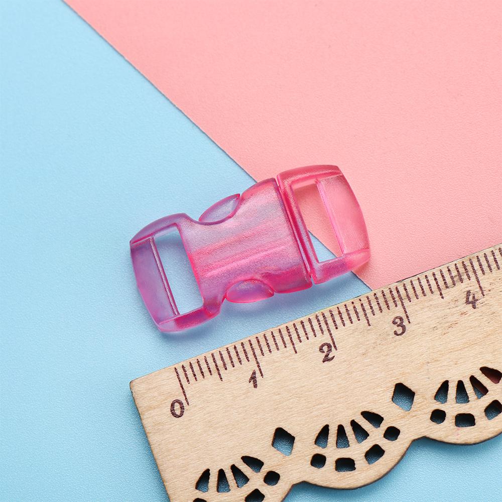 Plastic 3/8" 10mm Curved Side Release Buckle Webbing Outdoor Tool Camp Bag Parts Dog Collar Strap